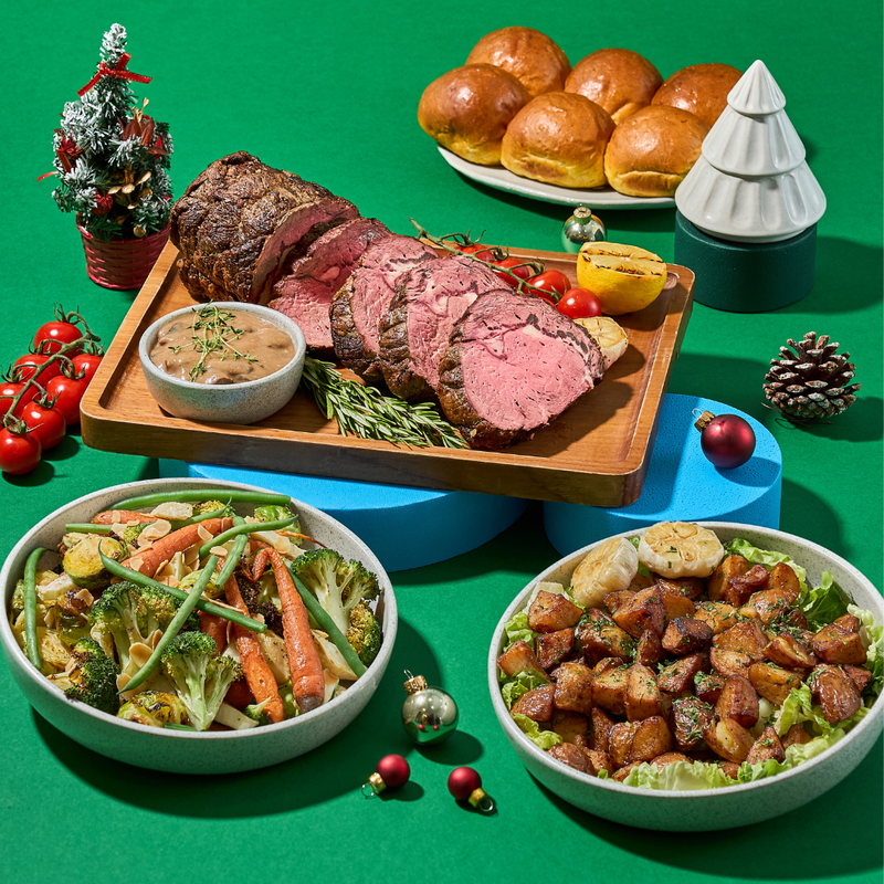 Festive Bundle B - Prime Beef Rib Roast, Seasonal Root Veggies & Roasted Potatoes