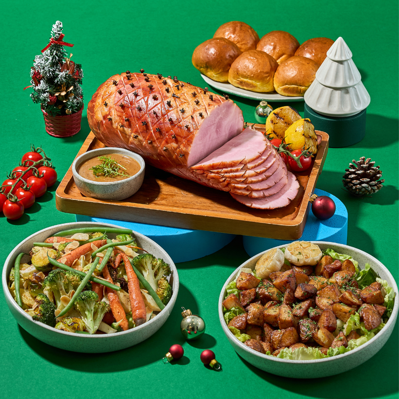 Festive Bundle C - Pineapple & Honey Glazed Ham, Seasonal Root Veggies & Roasted Potatoes